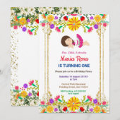 Fiesta Floral Mexican Girl Party Verjaardag Kaart (Voorkant / Achterkant)
