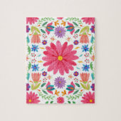 Fiesta Floral Mexicana Folk Legpuzzel (Verticaal)