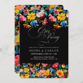 Fiesta Floral repetitie diner Kaart (Voorkant / Achterkant)