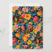 Fiesta Floral repetitie diner Kaart (Achterkant)