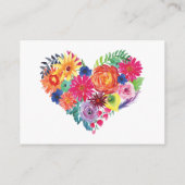 Fiesta Floral Vrijgezellenfeest Display Shower Informatiekaartje (Achterkant)