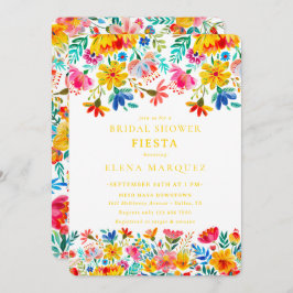 Fiesta Floral Waterverf Vrijgezellenfeest Kaart