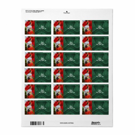 Fiesta Flower 2555 Address Etiket (Full Sheet)