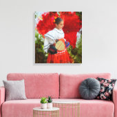 Fiesta Flower 2555 Canvas Art Print (Insitu (Woonkamer))