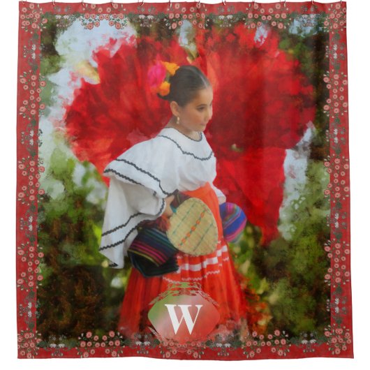 Fiesta Flower 2555 Douchegordijn (Voorkant)