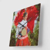 Fiesta Flower 2555 Vierkante Klok (Hoek)