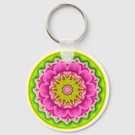 Fiesta Flower Round Sleutelhanger