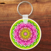 Fiesta Flower Round Sleutelhanger (Voorkant)