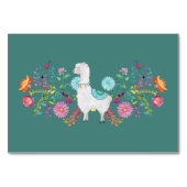 Fiesta Folk Art Bloemrijke Lama Bruiloft Aanpasbaa Kaart (Achterkant)