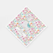 Fiesta Folk Art Bloemrijke Lama Bruiloft Aanpasbaa Servet (Hoek)