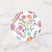 Fiesta Folk Art Floral Llama Wedding Confetti (Kleine voorkant)