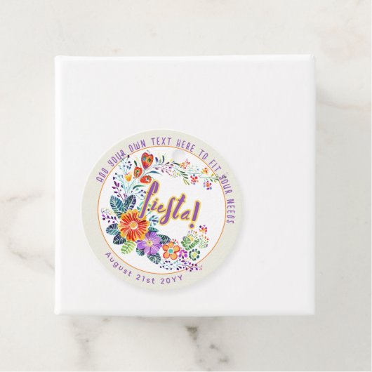 FIESTA Folkart Bloemen Custom Bedankjes Labels (In situ)