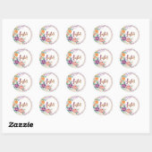 FIESTA Folkart Bloemen Custom Ronde Sticker (Vel)
