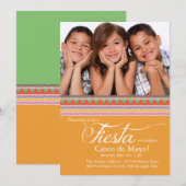 Fiesta-fotouitnodiging Kaart (Voorkant / Achterkant)