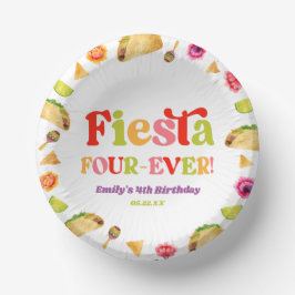 Fiesta Four-Ever Taco 4e verjaardagsfeestje Papieren Kommen