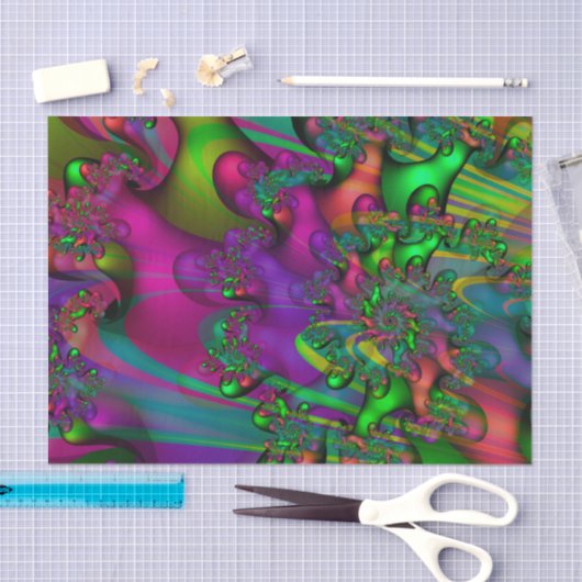 Fiesta Fractal Kleurrijke Vibrant Tissuepapier (Craft)