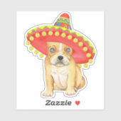 Fiesta French Bulldog Vinyl Sticker (Vel)