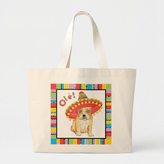 Fiesta Frenchie Grote Tote Bag (Voorkant)