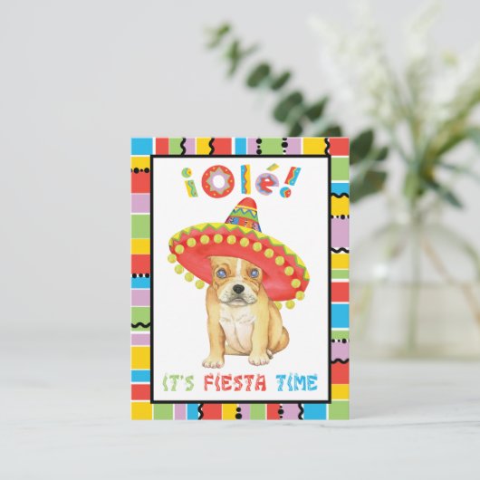 Fiesta Frenchie Kaart (Staand voorkant)