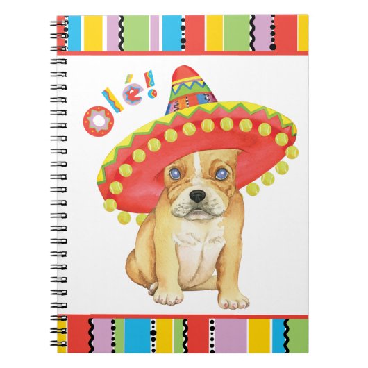 Fiesta Frenchie Notitieboek (Voorkant)