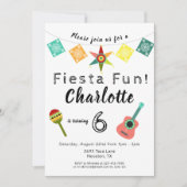 Fiesta Fun Colorful Kids Birthday Party Kaart (Voorkant)