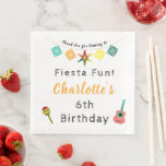 Fiesta Fun Colorful Kids Birthday Party Servet<br><div class="desc">Voeg wat specerijen toe aan het feest van je kind met een koord van decoratief gesneden papier en een  piñata in het midden. Heb wat fistels plezier met deze kinderverjaardagskaart voor een jongen of een meisje. Dit vrolijke genderneutrale ontwerp biedt heldere kleuren met een witte achtergrond.</div>