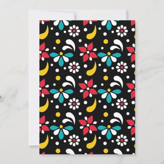 Fiesta & Fun Eerste Verjaardag Uitnodiging (Achterkant)