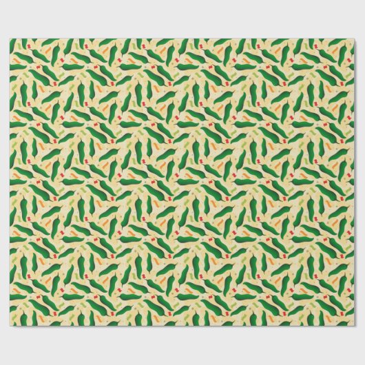 Fiesta Fun Green Chili Pattern Cadeaupapier (Vlak)