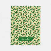 Fiesta Fun Green Chili Pattern Fleece Deken (Voorkant)