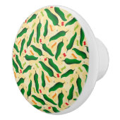 Fiesta Fun Green Chili Pattern Keramische Knop (Rechts)