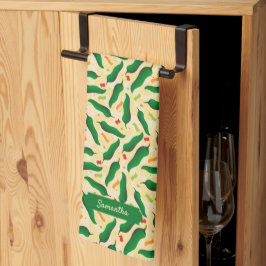 Fiesta Fun Green Chili Pattern Theedoek