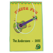 Fiesta Fun Mexican Limoen Monogram Medium Gift Bag Cadeauzakje (Voorkant)
