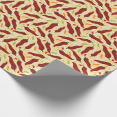 Fiesta Fun Red Chili Pattern Cadeaupapier (Hoek)