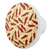 Fiesta Fun Red Chili Pattern Keramische Knop (Rechts)