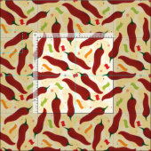 Fiesta Fun Red Chili Pattern Stof (Delen)