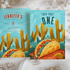 Fiesta Fun - 'Taco 'Over Een' Eerste Verjaardag Kaart