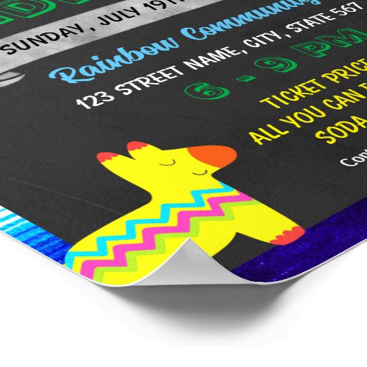 Fiesta Fundraiser event sjabloon Poster (Hoek)