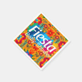 Fiesta Geel Kleurrijk Bloemneutraal Baby shower Servet (Hoek)