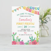 Fiesta Geen tijd om te Siesta 1e verjaardag uitnod Kaart (Staand voorkant)