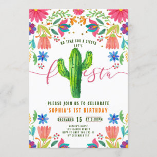 Fiesta Geen tijd voor Siesta Mexican Girl Birthday Kaart