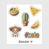Fiesta geïnspireerde illustraties Stickers set (Vel)
