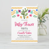 Fiesta Gender Neutrale Baby shower Uitnodiging (Staand voorkant)