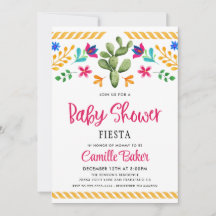 Fiesta Gender Neutrale Baby shower Uitnodiging