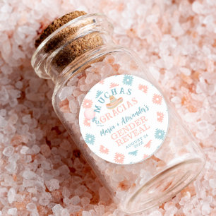 Fiesta Gender onthullen Hartelijk dank Ronde Sticker