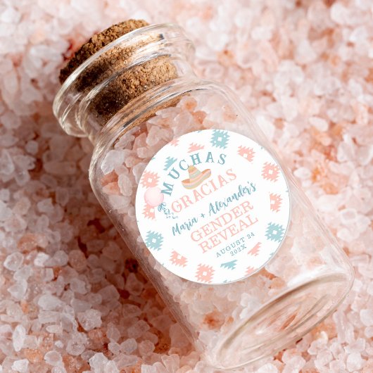 Fiesta Gender onthullen Hartelijk dank Ronde Sticker