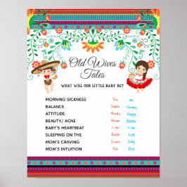 Fiesta Gender onthulling oude Wives Tales Board Poster