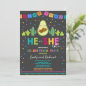 Fiesta Gender onthulling party he or she-Esta onth Kaart (Staand voorkant)