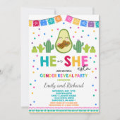 Fiesta Gender onthulling party he or she-Esta onth Kaart (Voorkant)