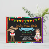 Fiesta gender onthult de uitnodiging van de partij (Staand voorkant)