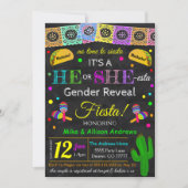 Fiesta Gender Reveal Invitation Kaart (Voorkant)